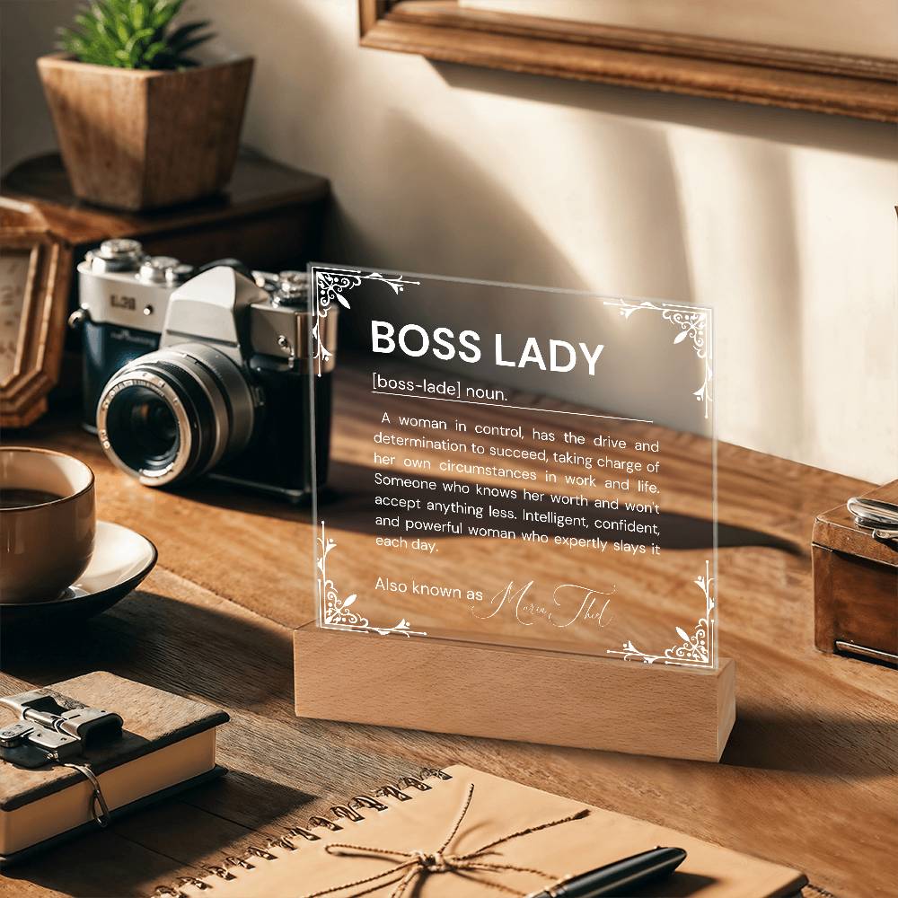 Personalized Boss Lady Definition Acrylic Plaque
