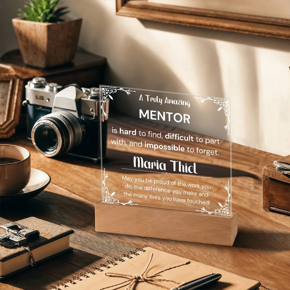 Gift For Mentor Personalized Acrylic Plaque