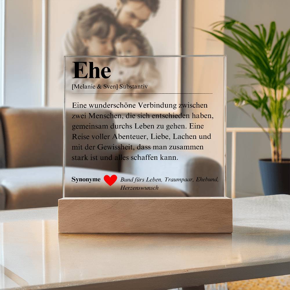 Definition Ehe Poster Acryl Platte 2