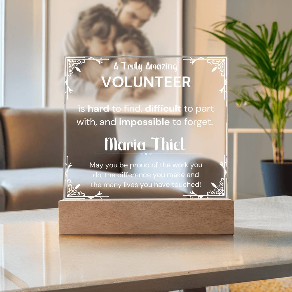Gift For Volunteer Personalized Acrylic Plaque 1