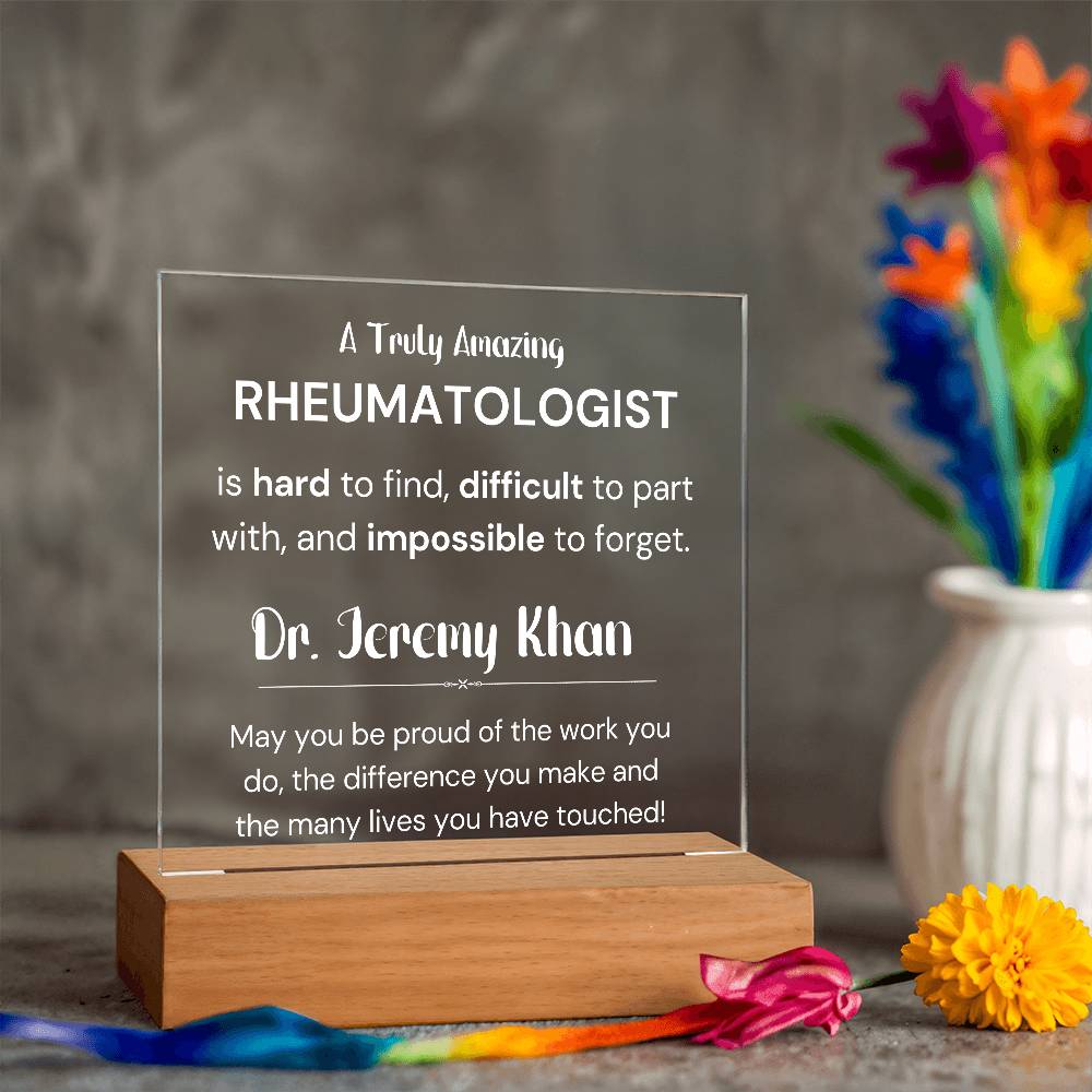 Gift For Rheumatologist Personalized Acrylic Plaque