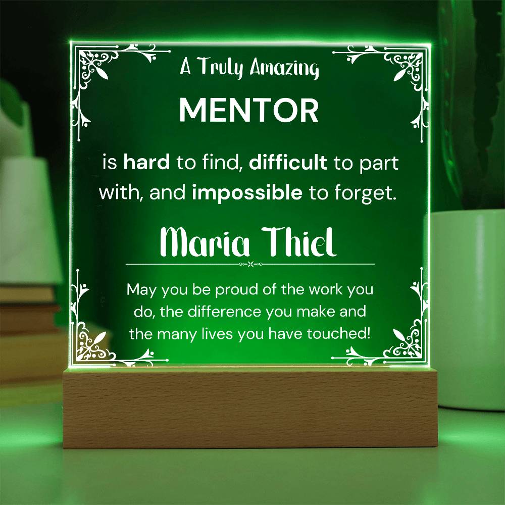 Gift For Mentor Personalized Acrylic Plaque