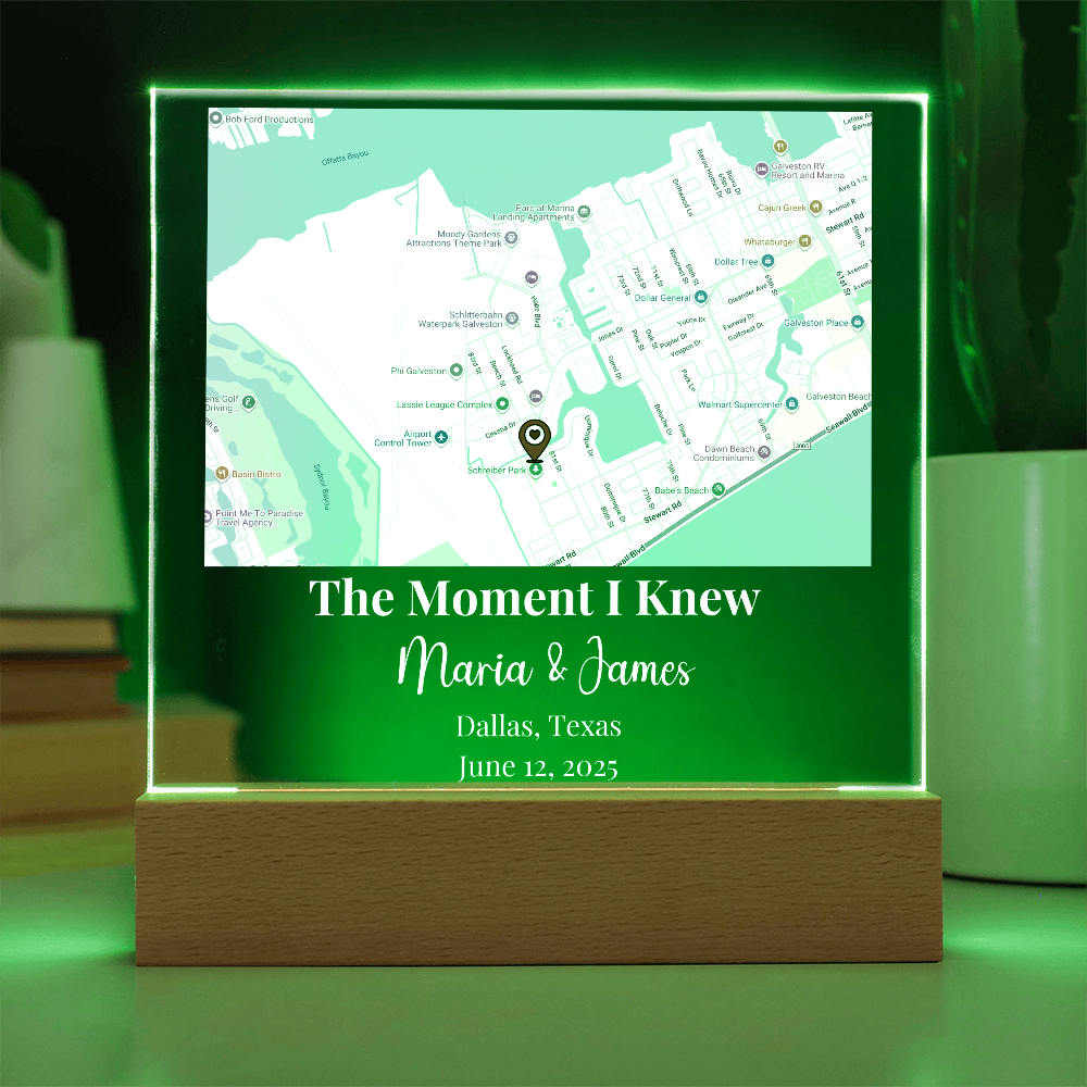 Custom Love Story Location Keepsake