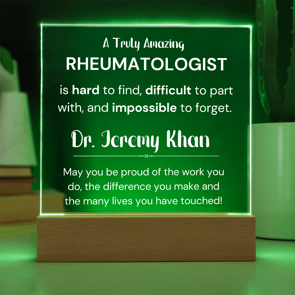 Gift For Rheumatologist Personalized Acrylic Plaque