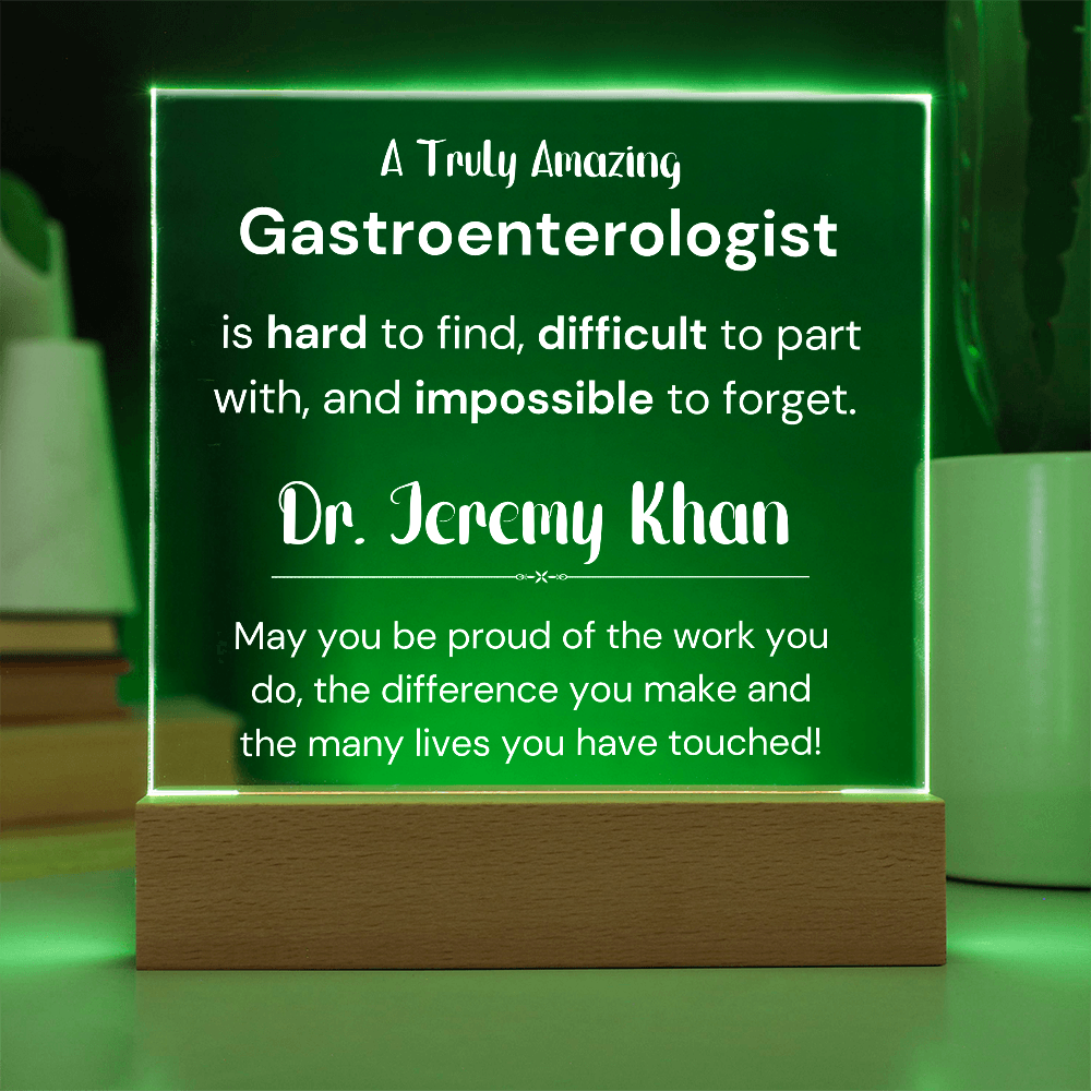 Gift For Gastroenterologist Personalized Acrylic Plaque