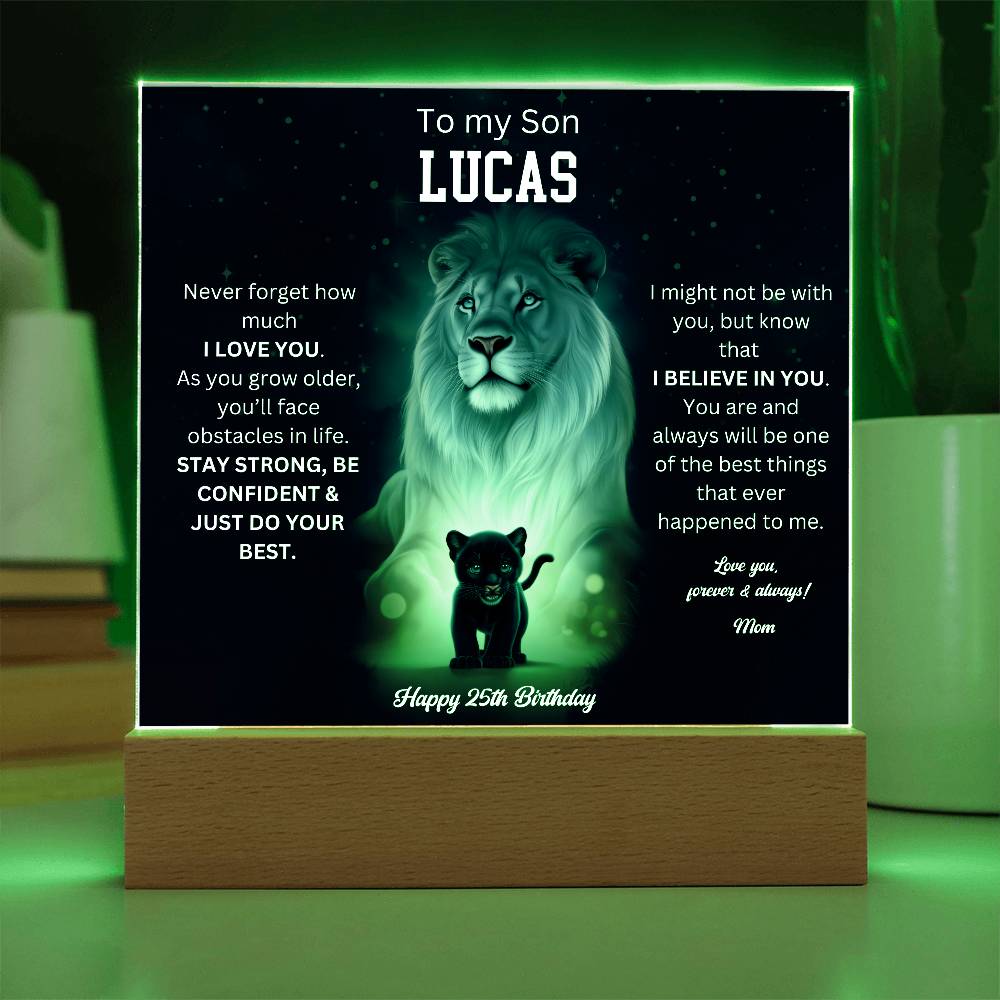25th Birthday Gift To My Son Acrylic Plaque