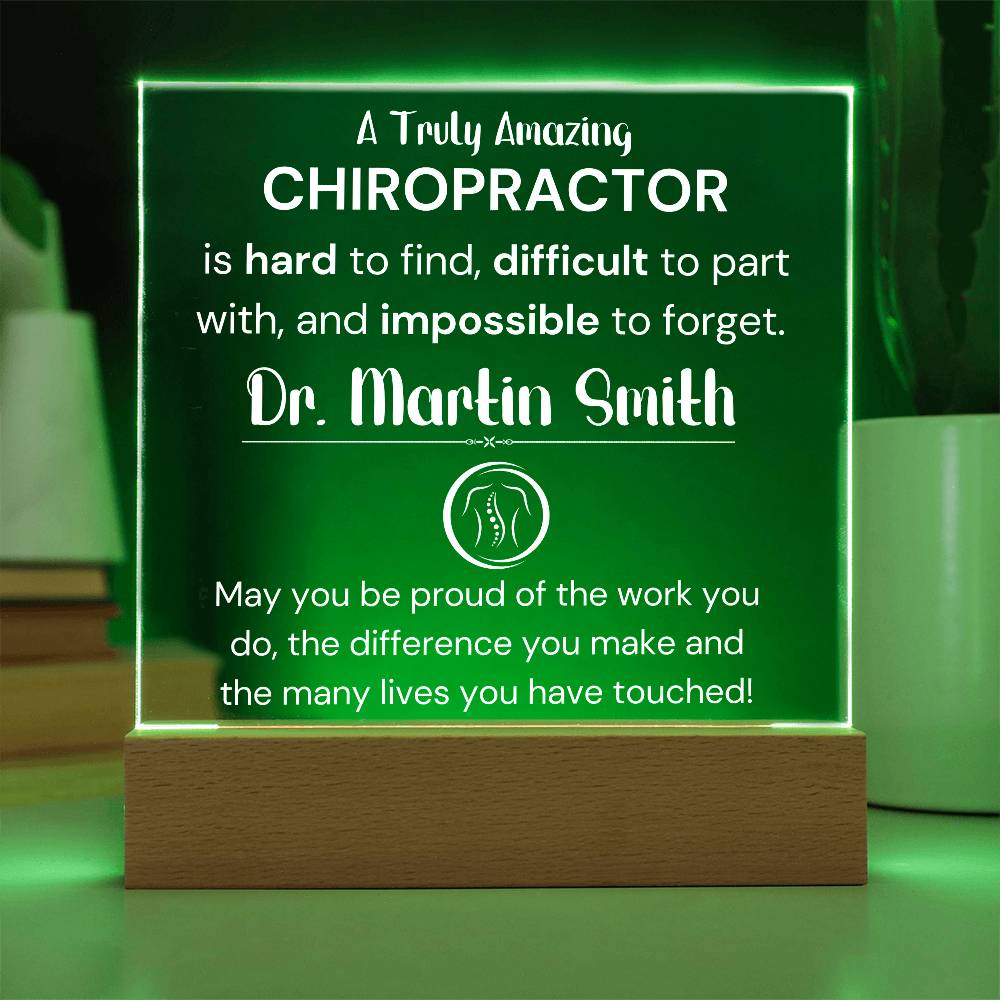 Gift For Chiropractor Personalized Acrylic Plaque 2