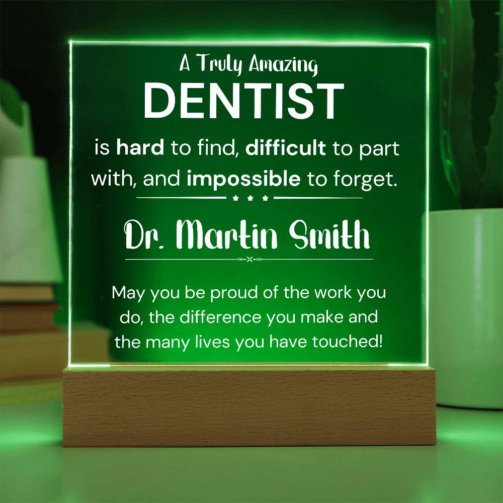 Gift For Dentist Personalized Acrylic Plaque 3