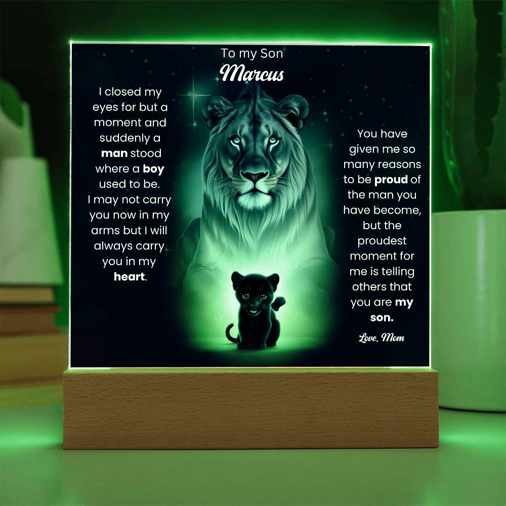 To My Son Acrylic Plaque Gift From Mom 3