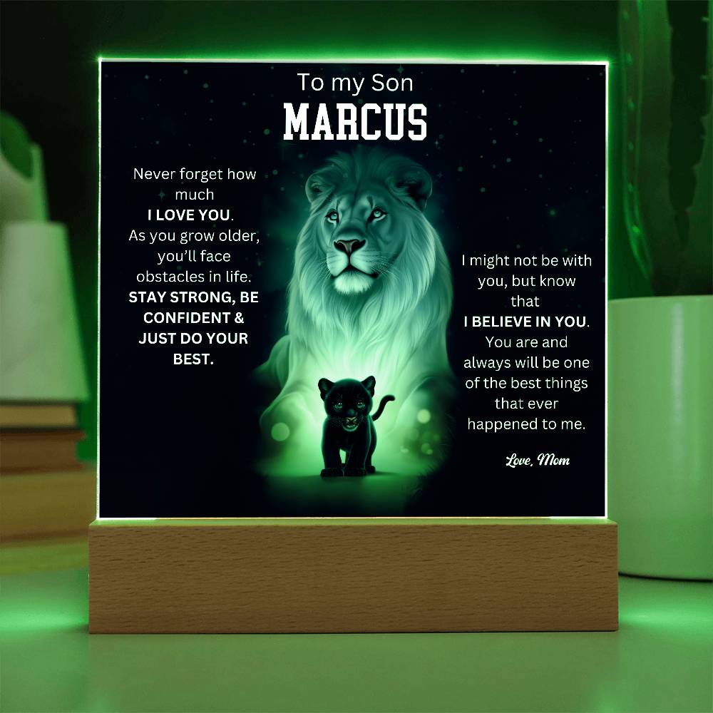Marcus 1 - Printed Squeare Acrylic Plaque