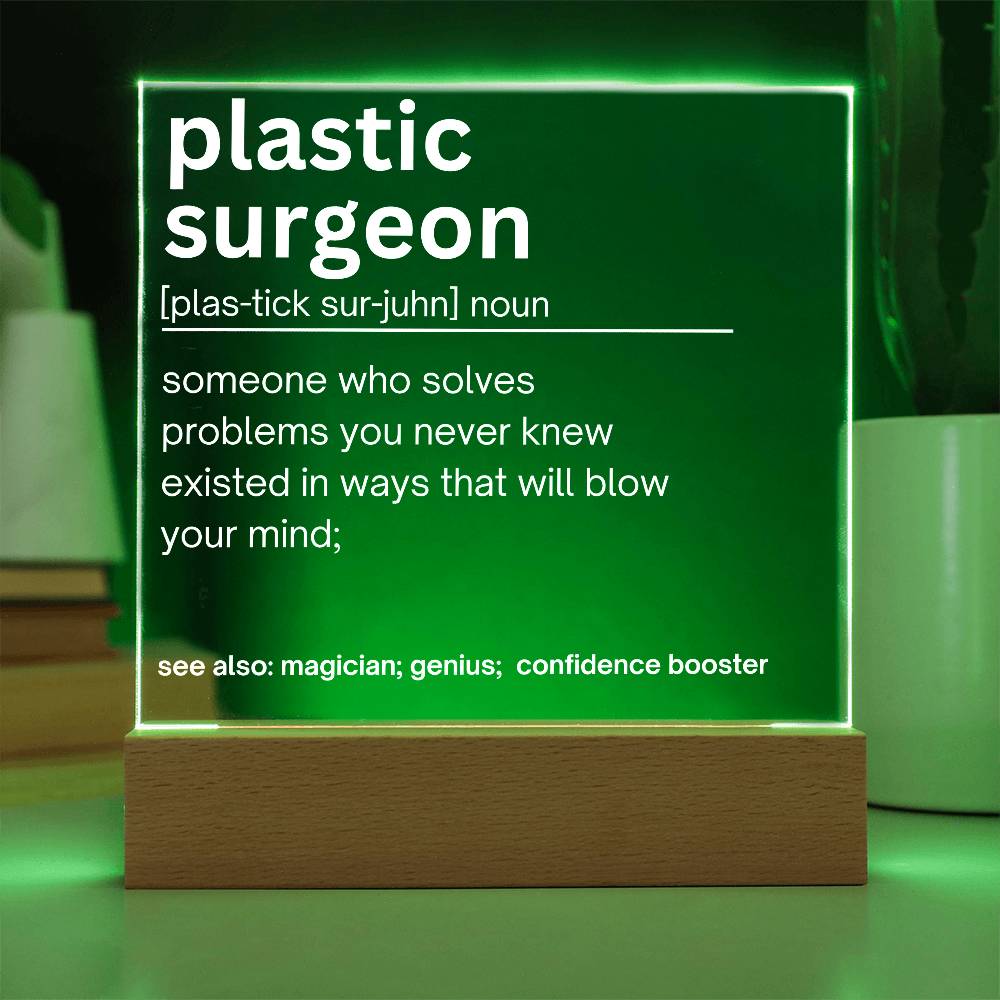 Plastic Surgeon Personalized Gift Acrylic Plaque 1