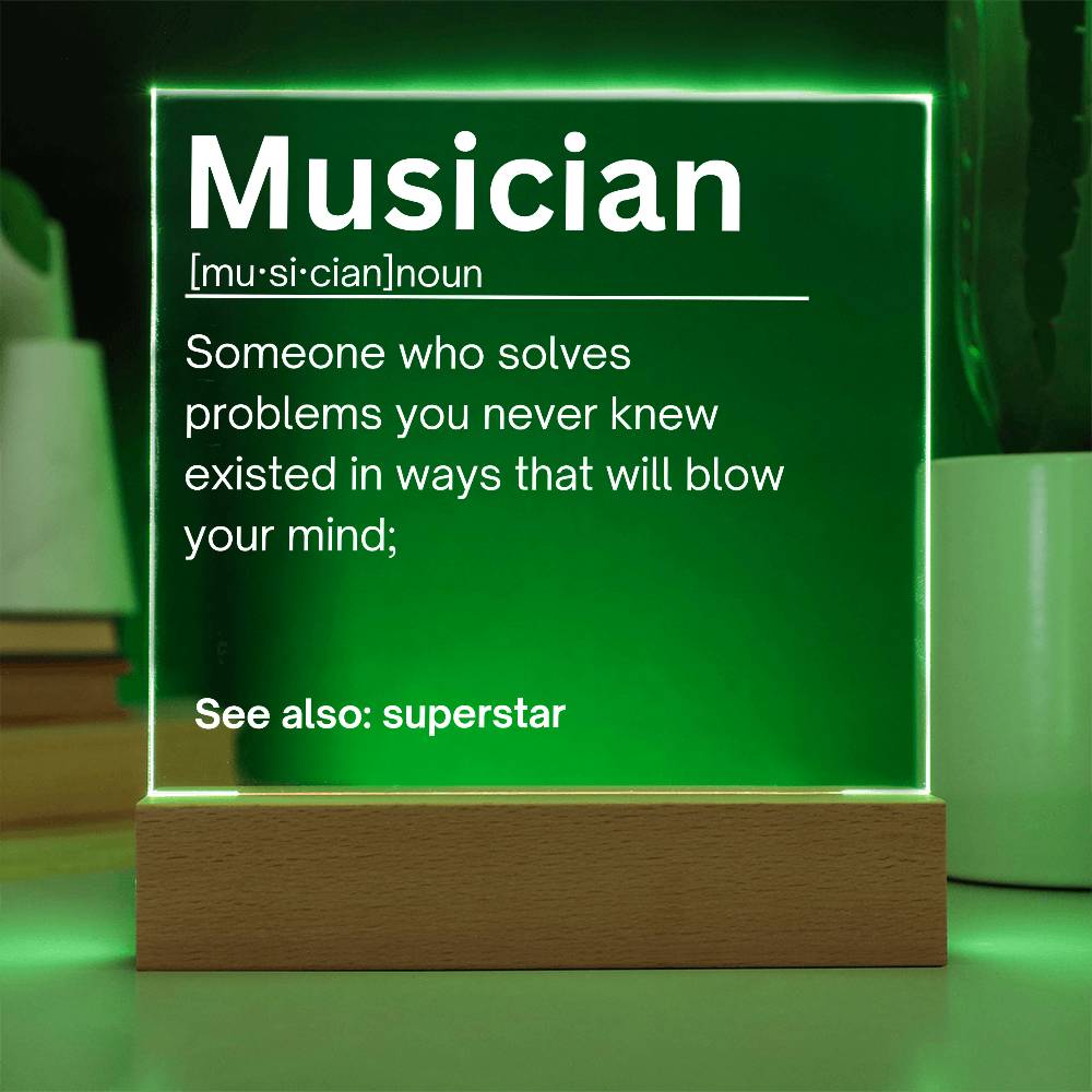 Musician Personalized Gift Acrylic Plaque 1