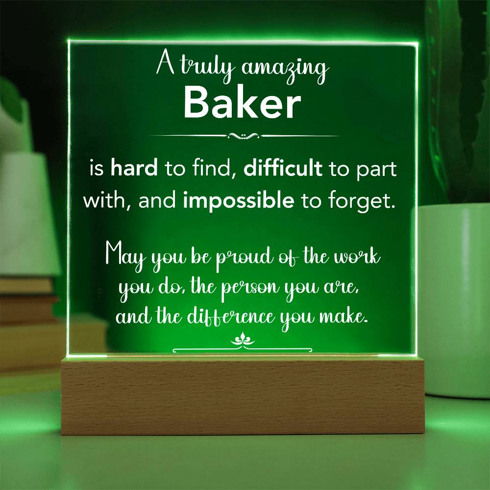 A Truly Amazing Baker Acrylic Plaque