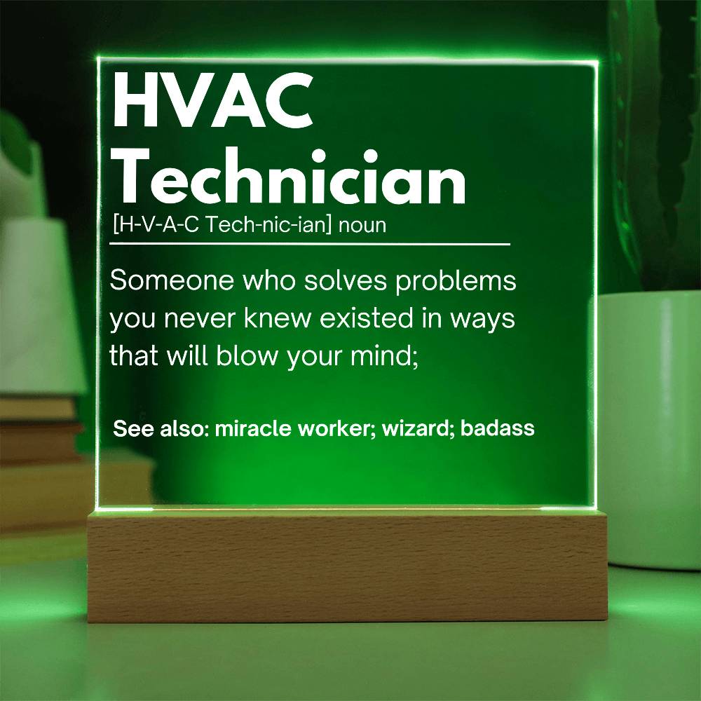 HVAC Technician Personalized Gift Acrylic Plaque1