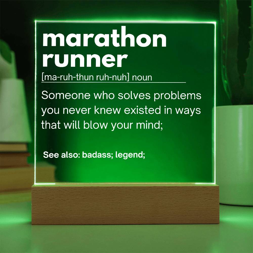 Marathon Runner Personalized Gift Acrylic Plaque 2