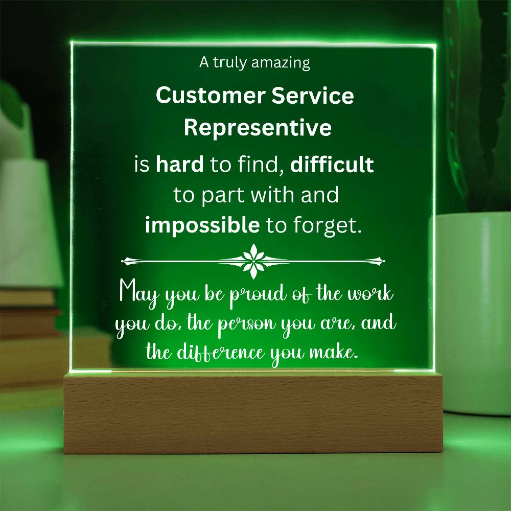 Customer Service Representative Gift - Acrylic Square Plaque