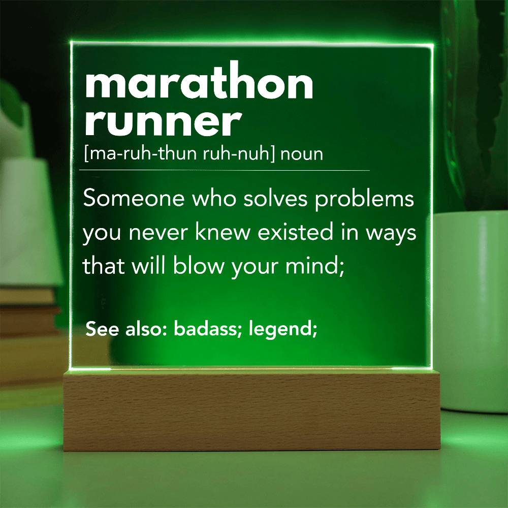 Marathon Runner Personalized Gift Acrylic Plaque 1