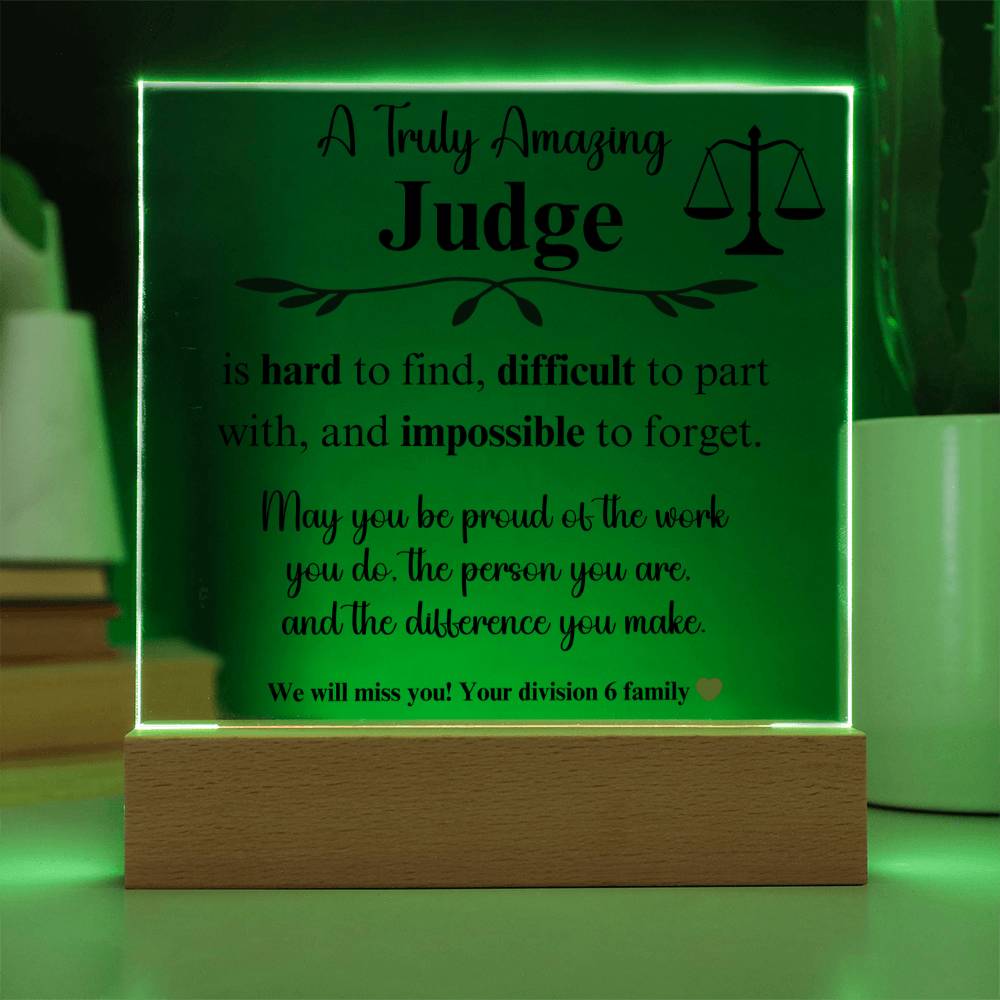 judge plaque