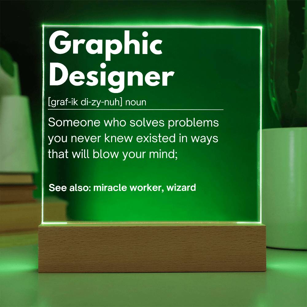Graphic Designer Personalized Gift Acrylic Plaque1