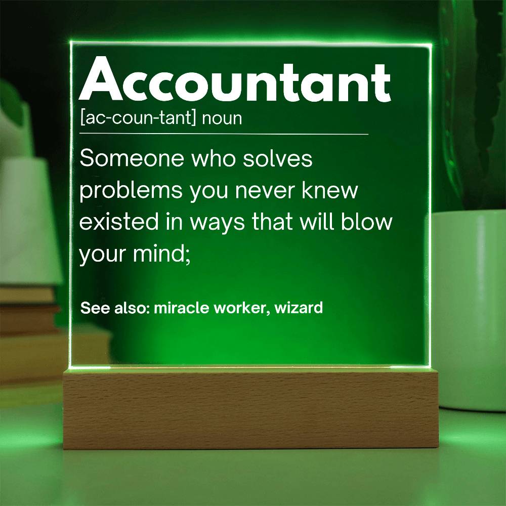 Accountant  Personalized Gift Acrylic Plaque 1