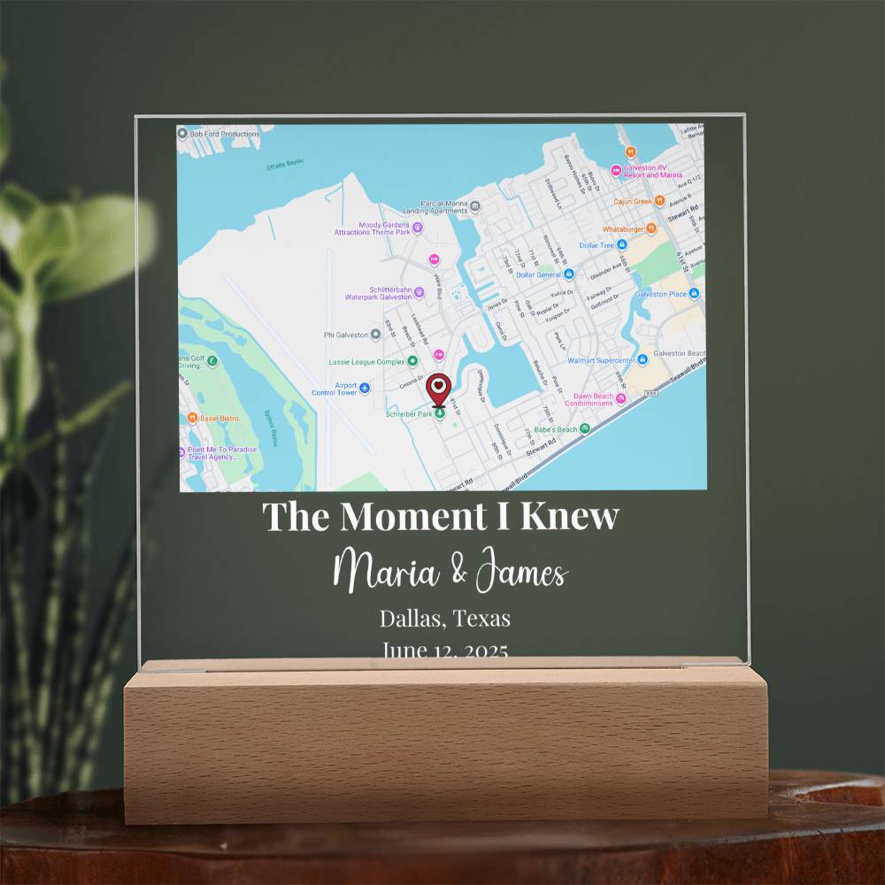 Custom Love Story Location Keepsake