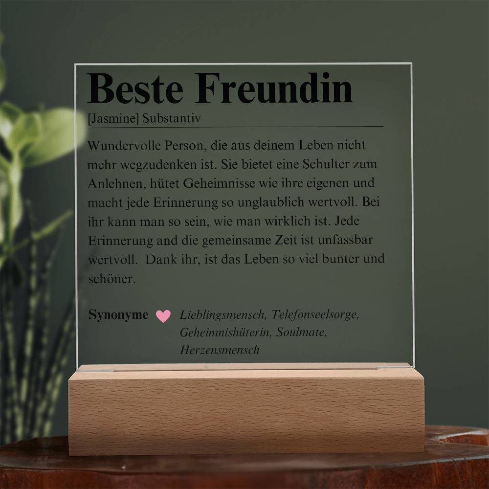 Geschenk Für Die  Beste Freundin Personalisiert