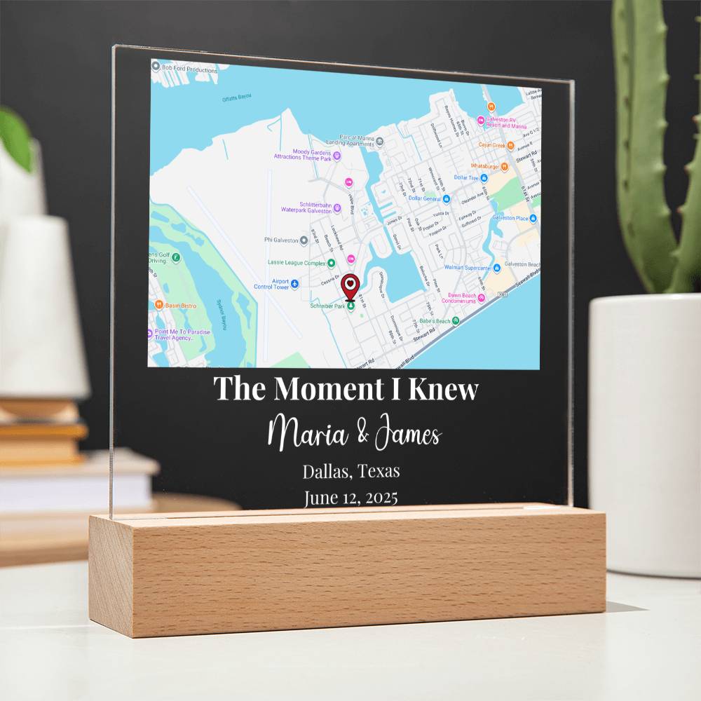 Custom Love Story Location Keepsake