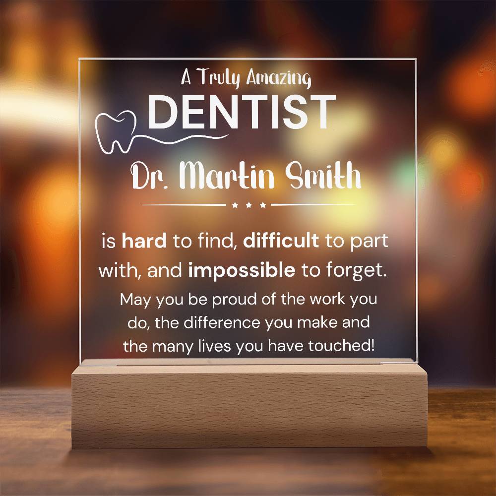Gift For Dentist Personalized Acrylic Plaque 1