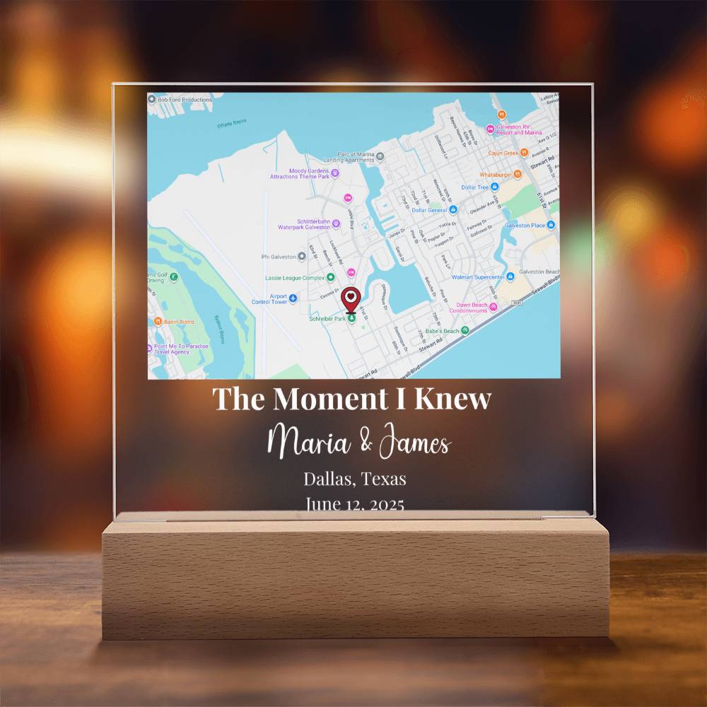 Custom Love Story Location Keepsake