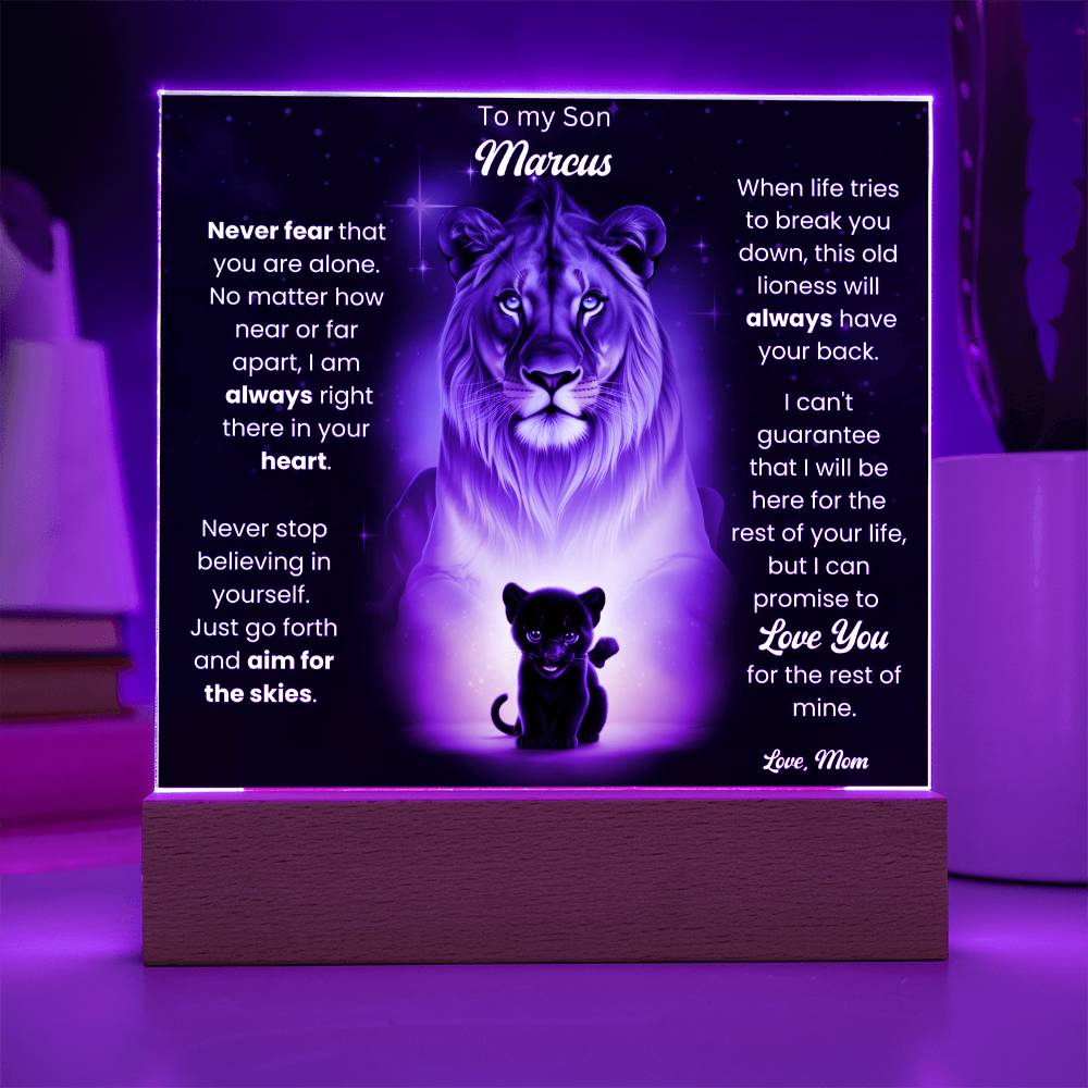 To My Son Acrylic Plaque Gift From Mom 9