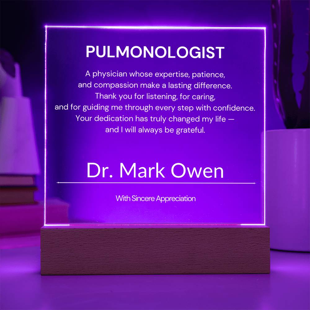 Pulmonologist Appreciation Gift from Patient