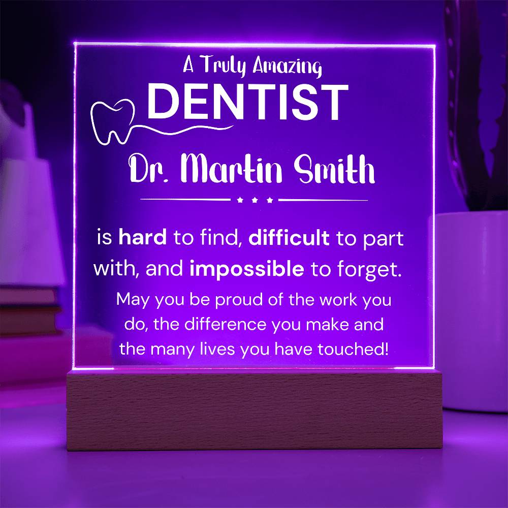 Gift For Dentist Personalized Acrylic Plaque 1