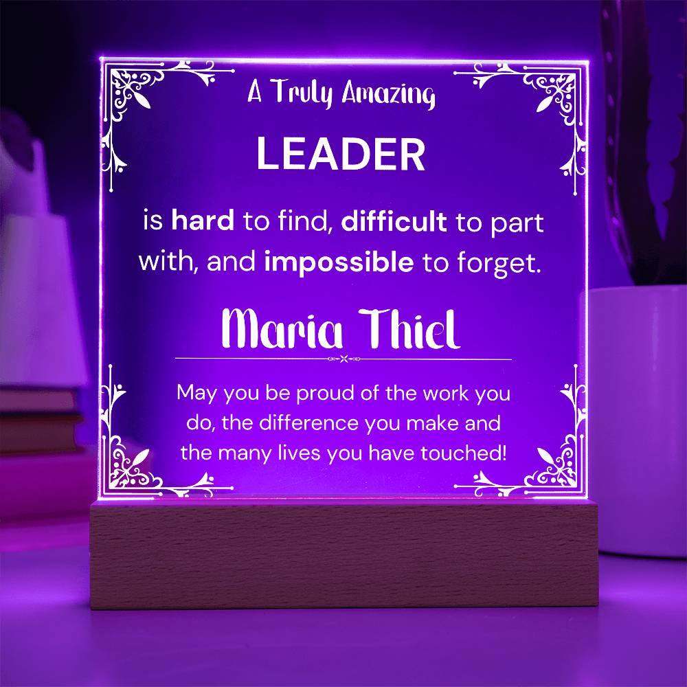 Gift For Leader Personalized Acrylic Plaque