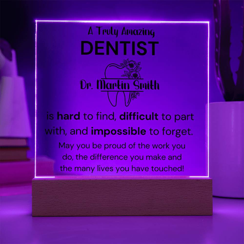 Gift For Dentist Personalized Acrylic Plaque 2