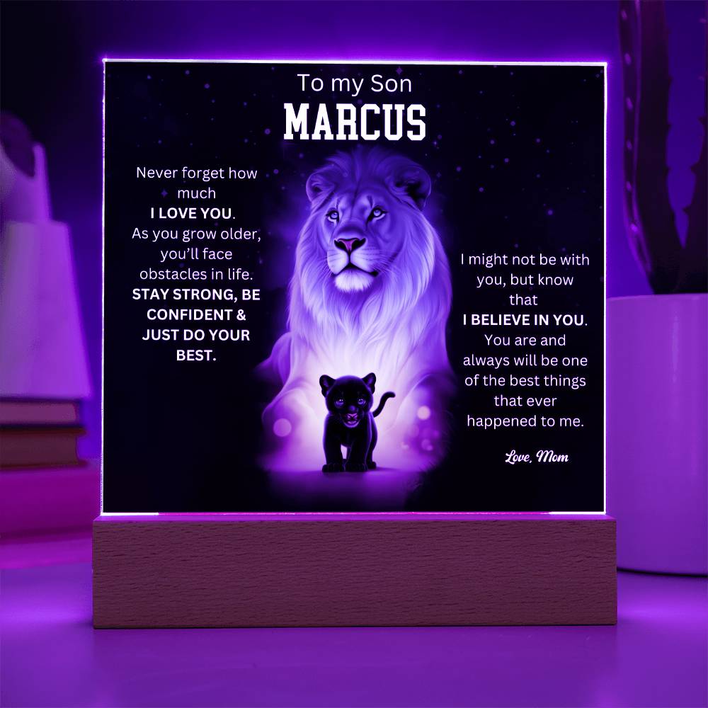 Marcus 1 - Printed Squeare Acrylic Plaque
