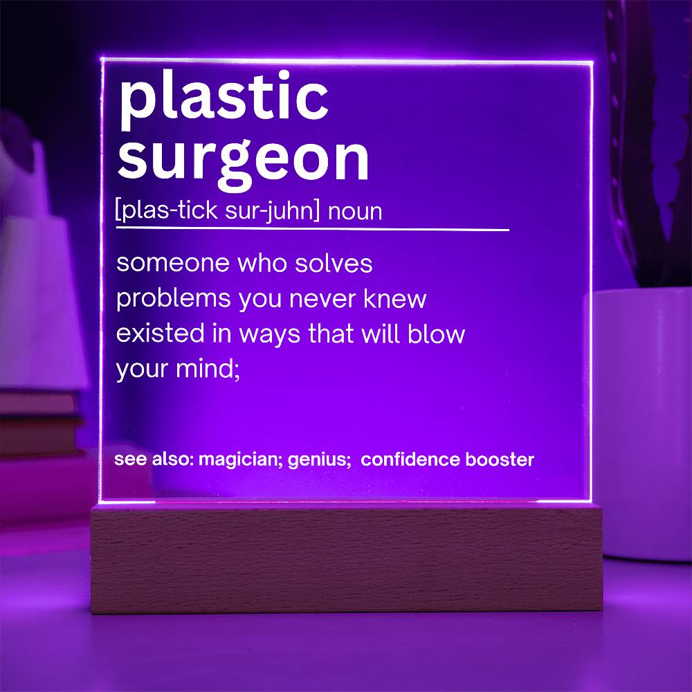Plastic Surgeon Personalized Gift Acrylic Plaque 1