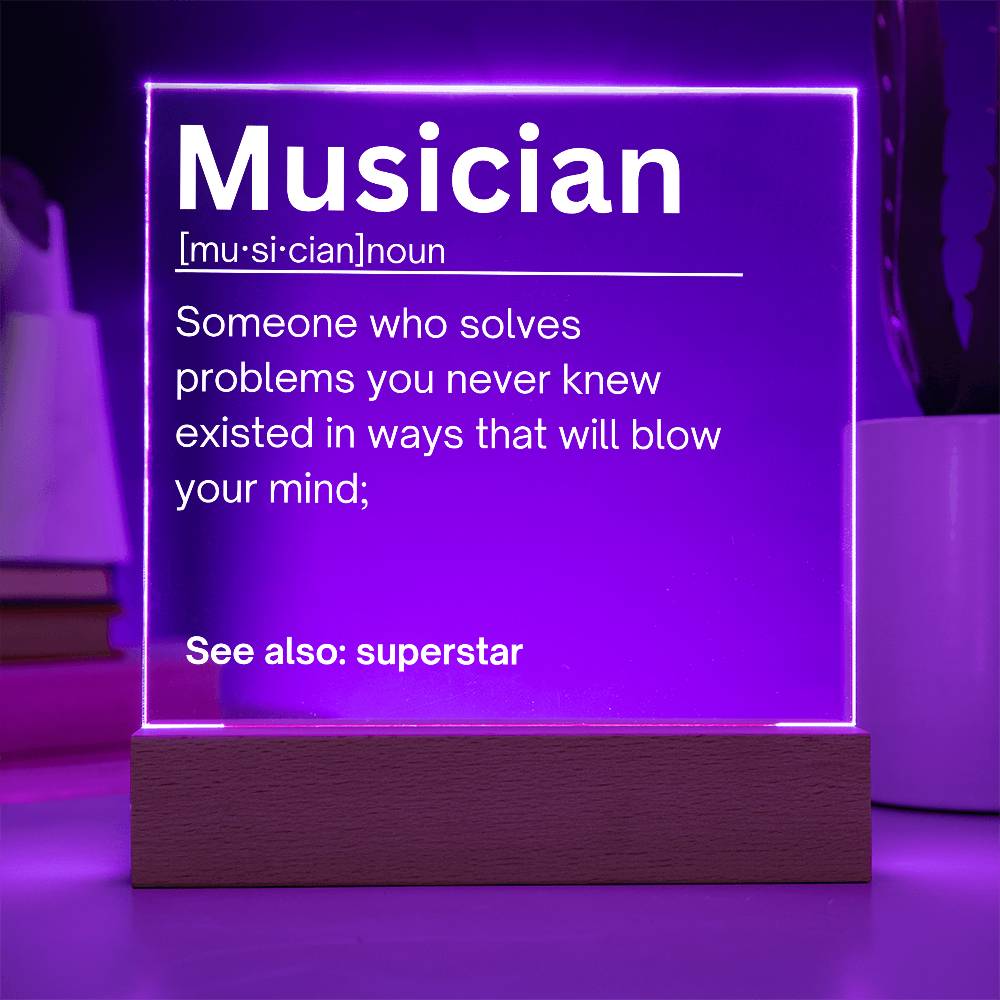 Musician Personalized Gift Acrylic Plaque 1
