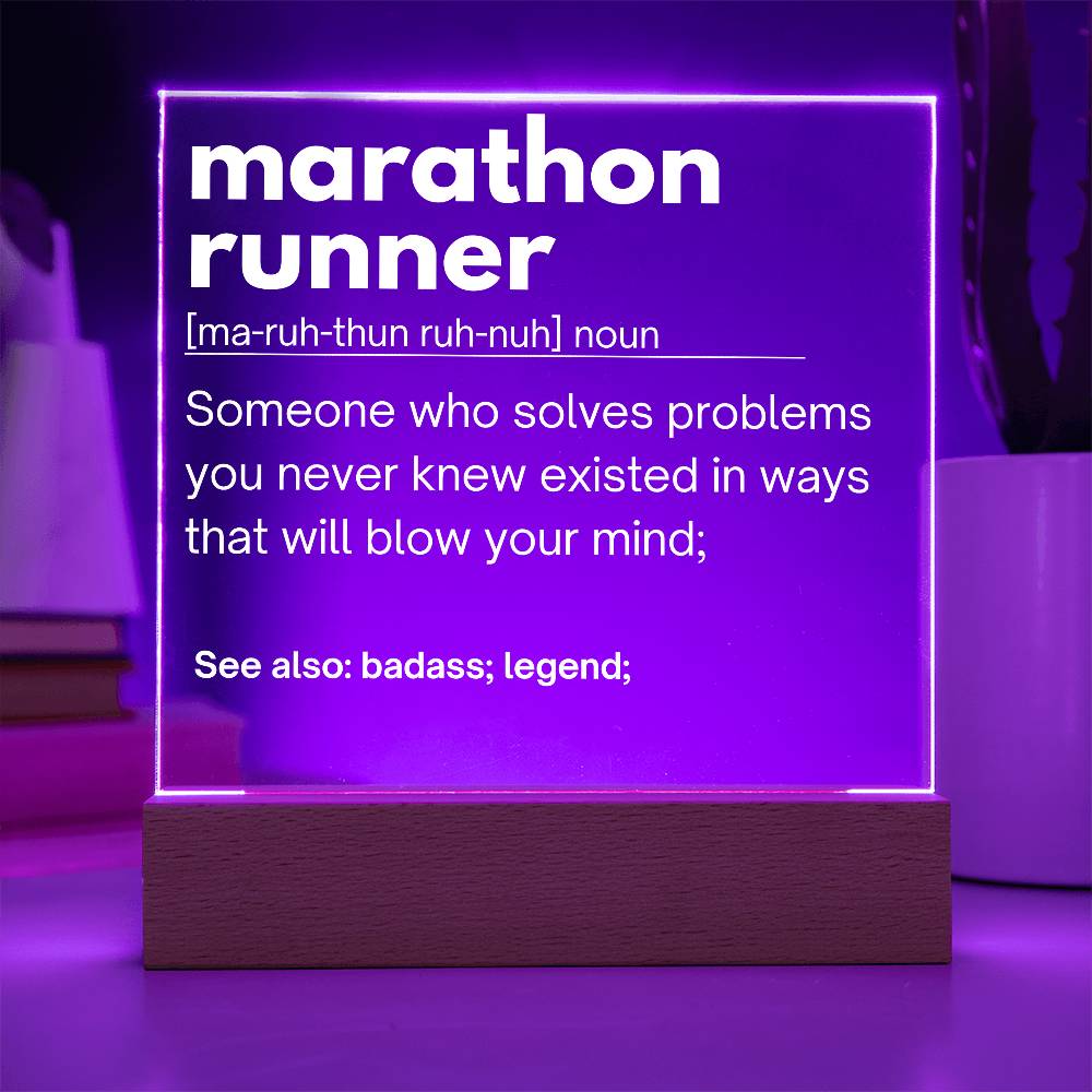 Marathon Runner Personalized Gift Acrylic Plaque 2