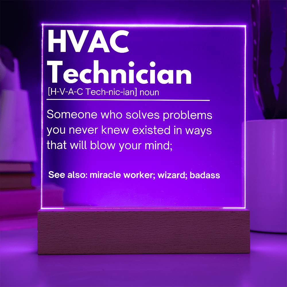 HVAC Technician Personalized Gift Acrylic Plaque1
