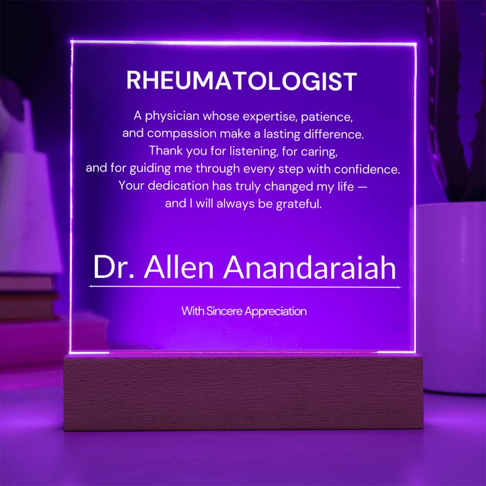 Rheumatologist Appreciation Gift from Patient