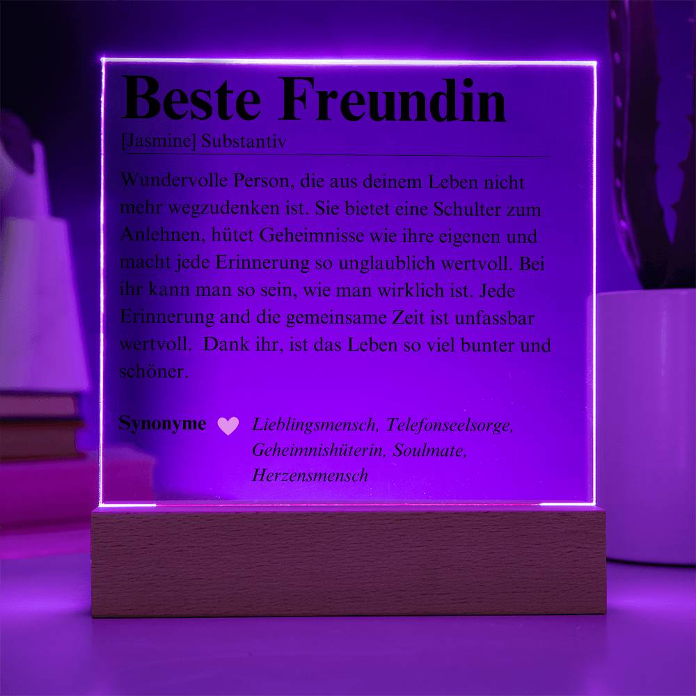 Geschenk Für Die  Beste Freundin Personalisiert