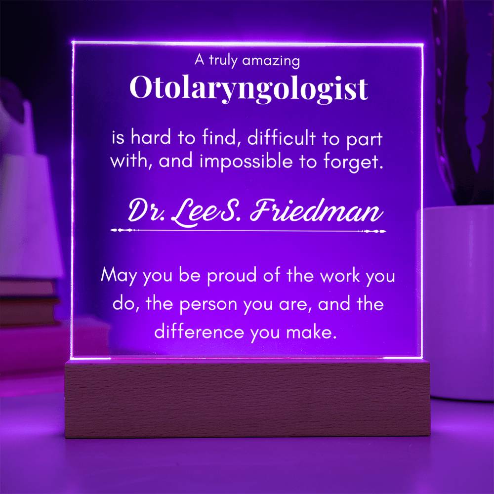 ENT doctor gift plaque