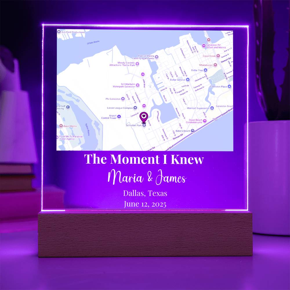 Custom Love Story Location Keepsake