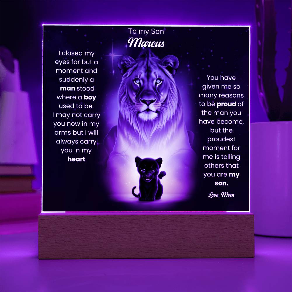 To My Son Acrylic Plaque Gift From Mom 3