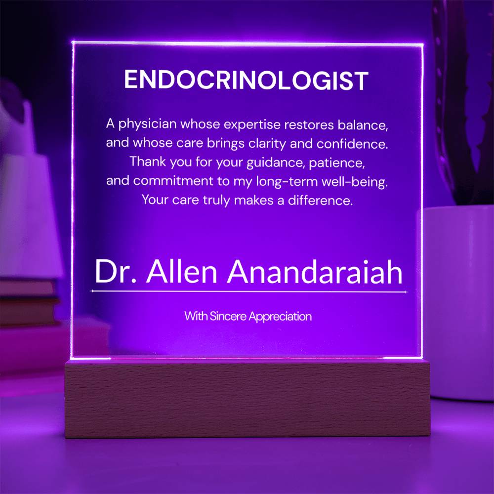 Endocrinologist Appreciation Gift from Patient