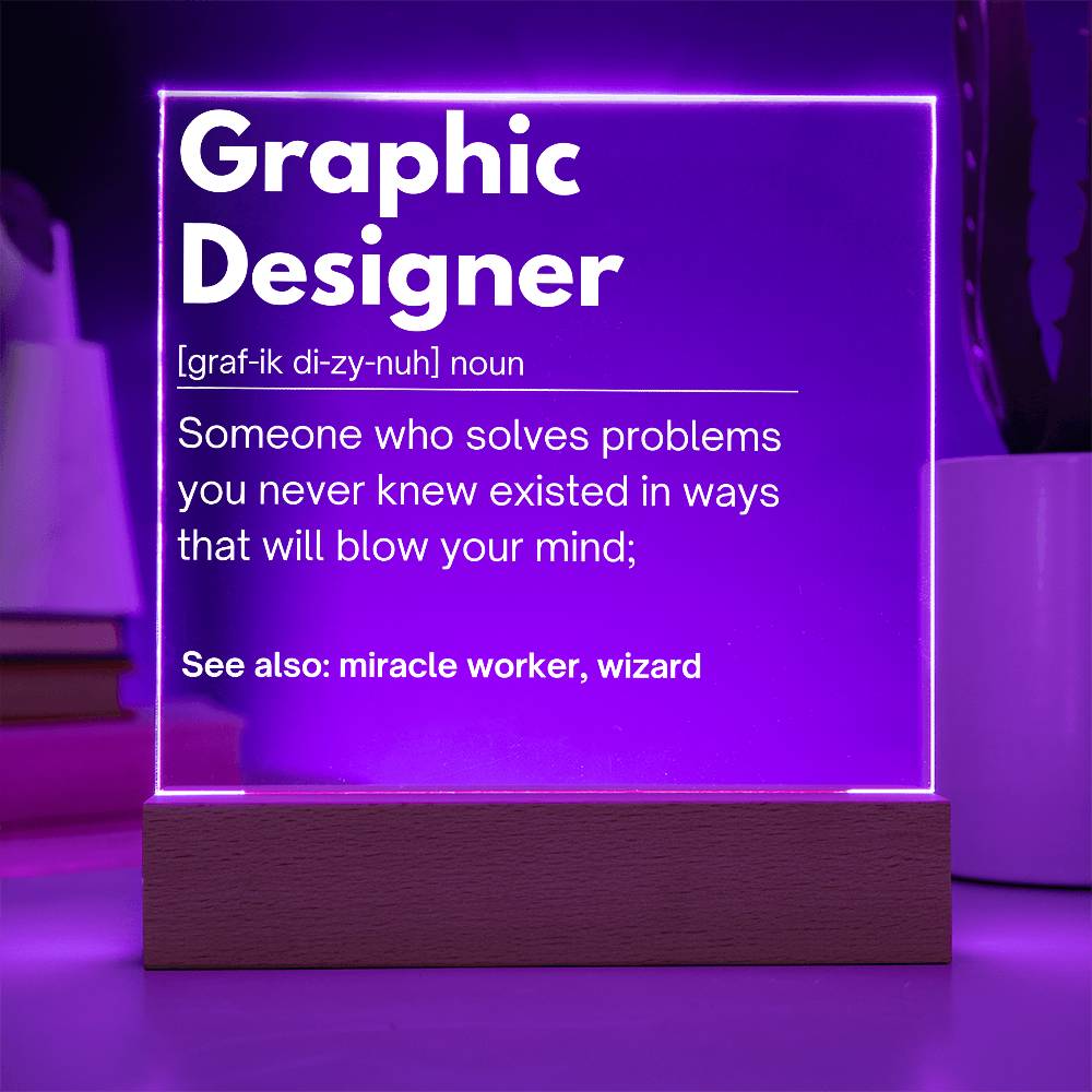 Graphic Designer Personalized Gift Acrylic Plaque1