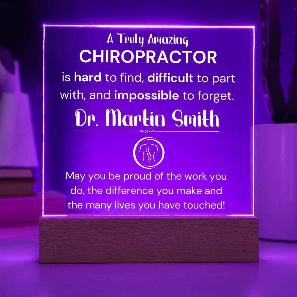 Gift For Chiropractor Personalized Acrylic Plaque 2