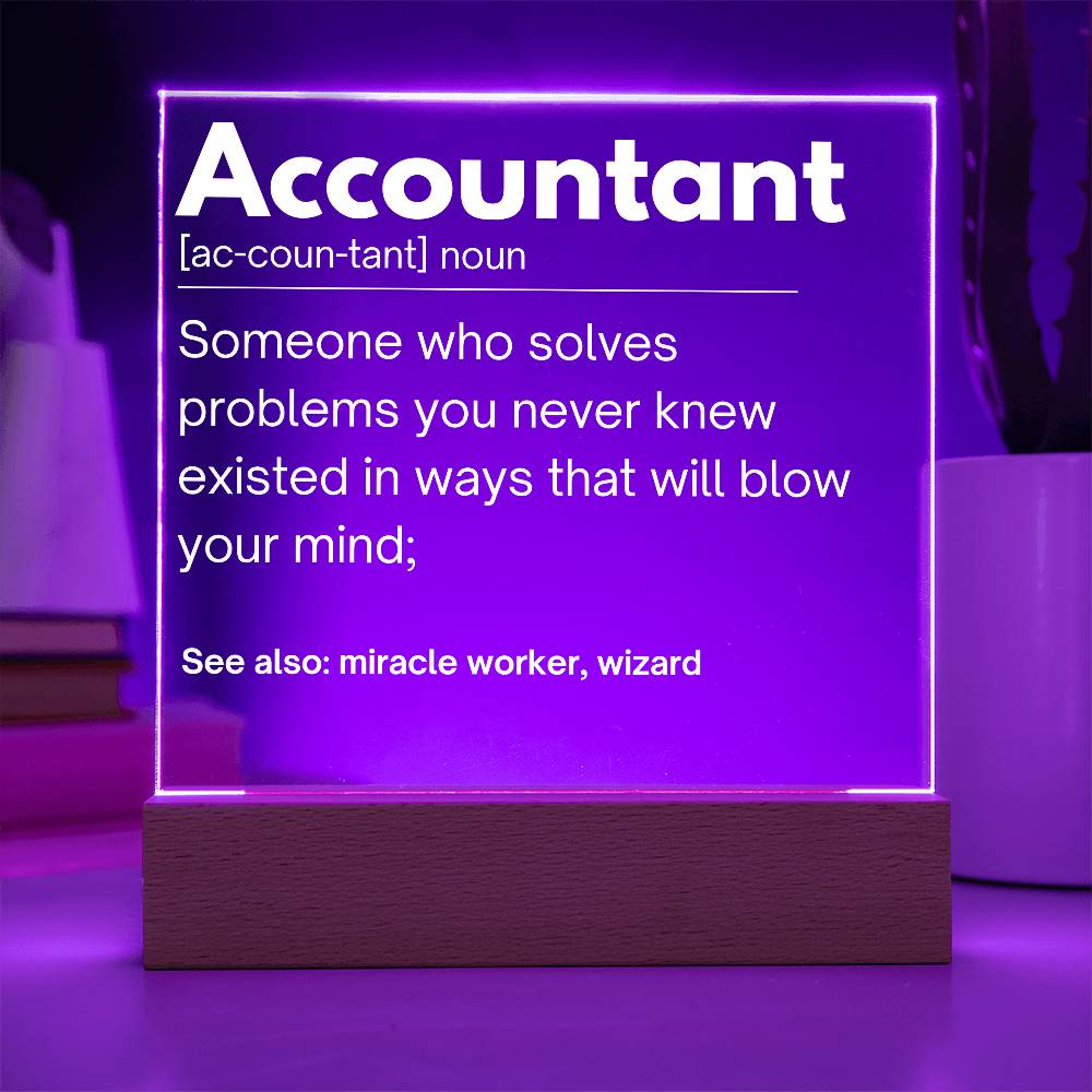 Accountant  Personalized Gift Acrylic Plaque 1