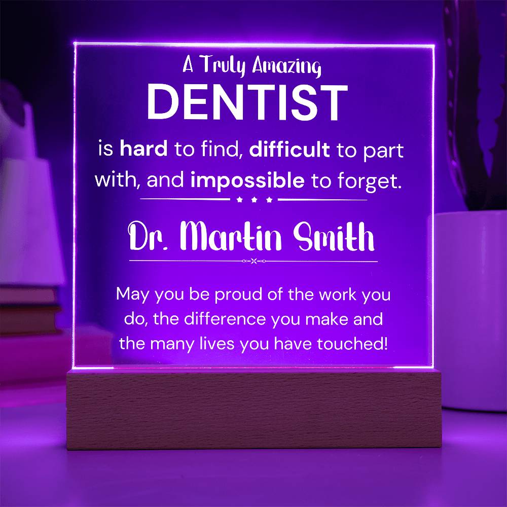 Gift For Dentist Personalized Acrylic Plaque 3