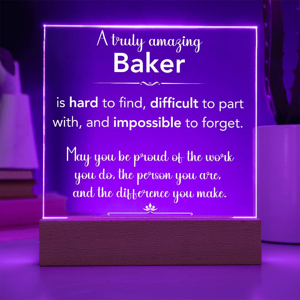 A Truly Amazing Baker Acrylic Plaque
